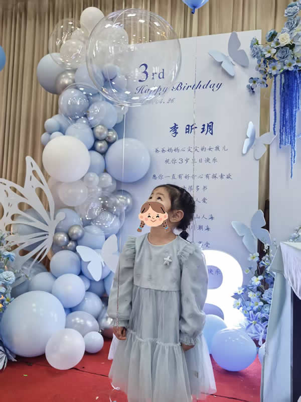 蓝色蝴蝶仙境小仙女+happbirthday亮化灯-图五